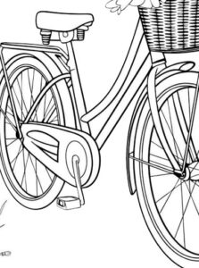 Fahrrad mit Blütenkorb
